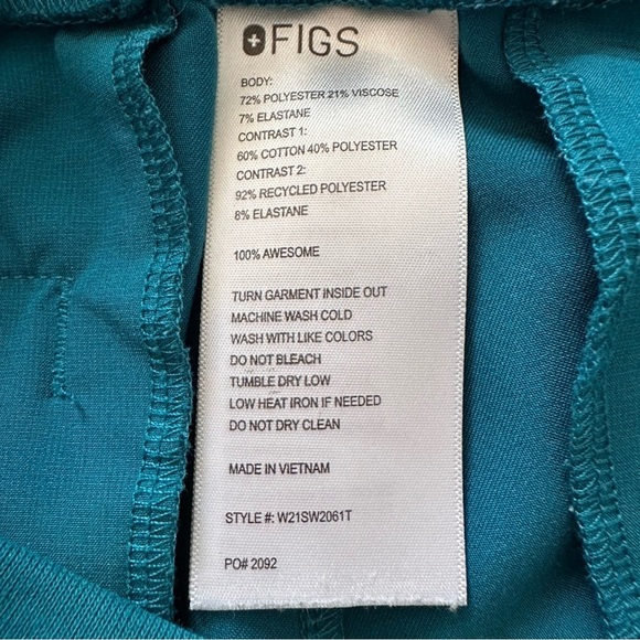 Figs Technical Collection Pacific Blue Venice Scrubs Pants Jogger Size XL/T - Picture 8 of 11